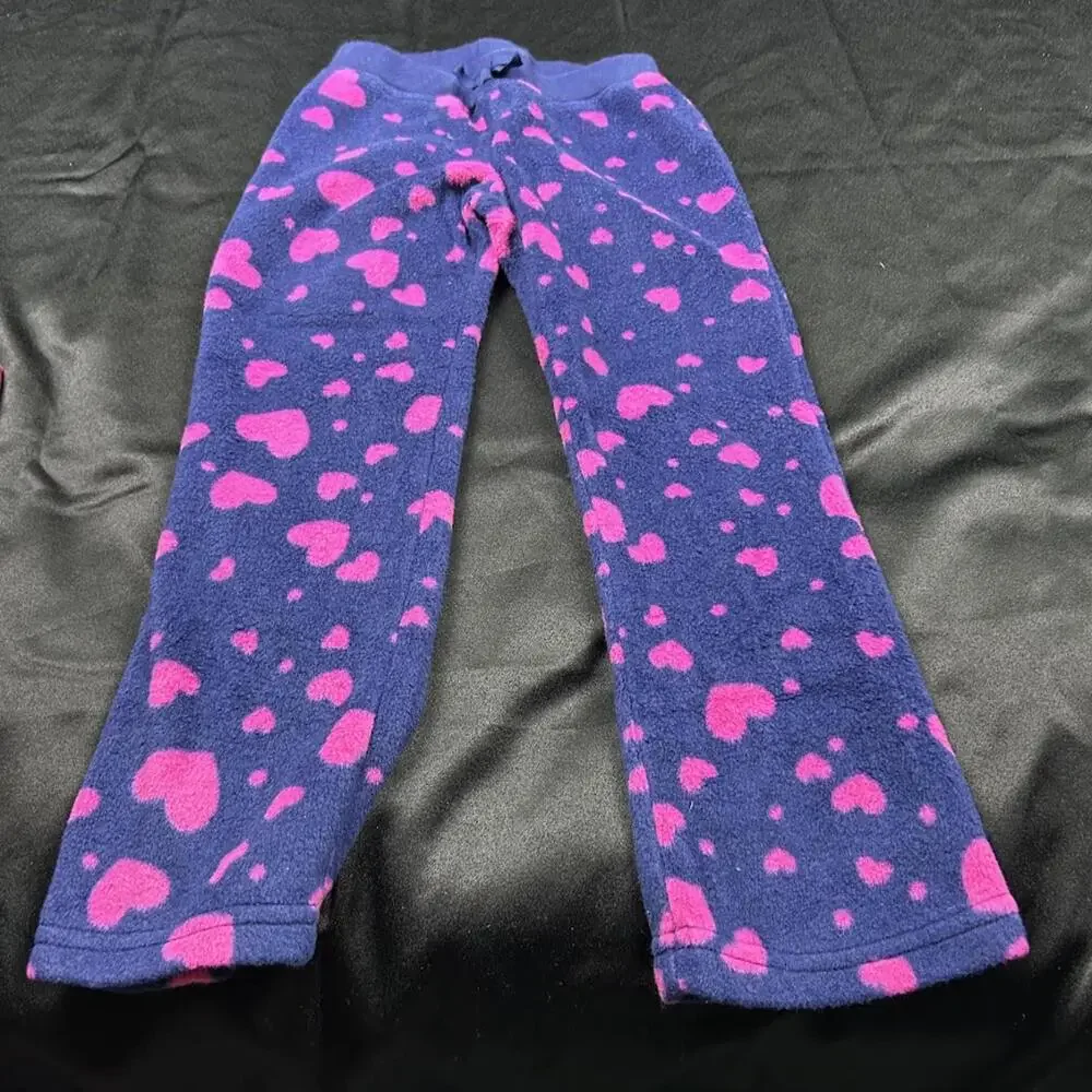 💙💗‎ Gymboree Girls Dark Blue Pink Hearts Pajama Pants – Size 5